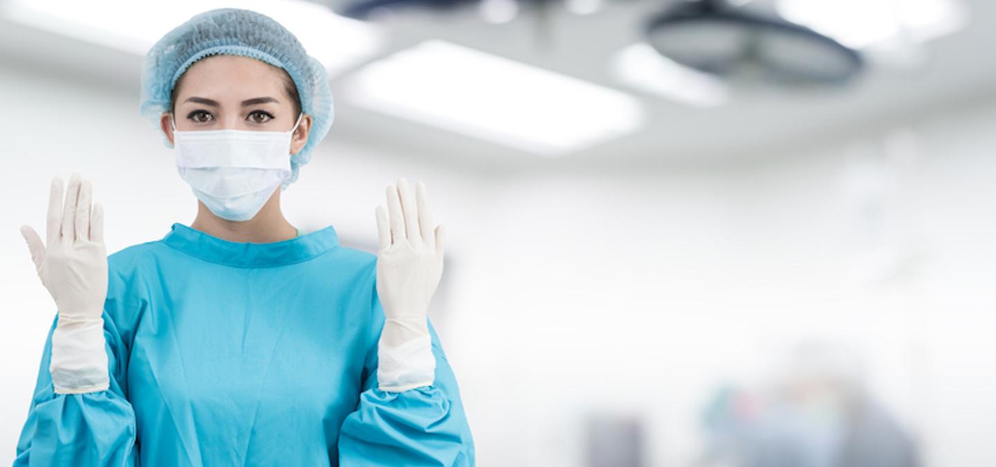 Surgeon woman in operating room