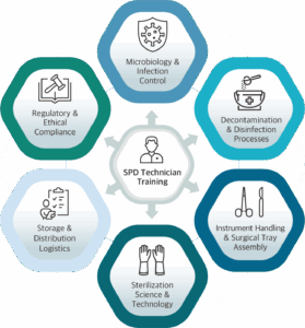 graphic about the elements of a Certified SPD Technician Training 